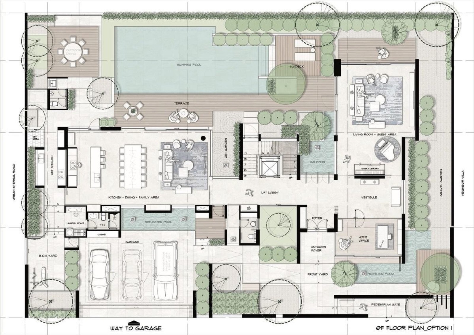 Ground floor plan option prepared during concept design